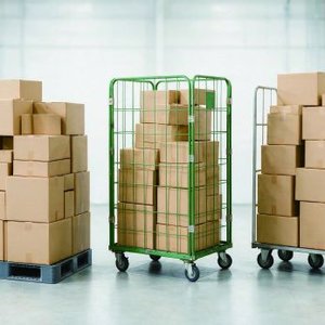 パレット・カゴ車・カートラック 3種の出荷什器に対応