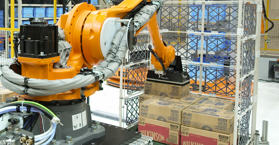 世界第一个可在笼车中堆码多种货品的码垛机器人